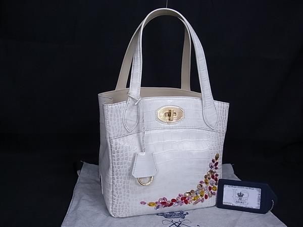 極美品　極希少　A.D.M.J スワロフスキー ハンドバッグ　ビジュー　かご 極美品 極希少 A.D.M.J スワロフスキー ハンドバッグ ビジュー かご