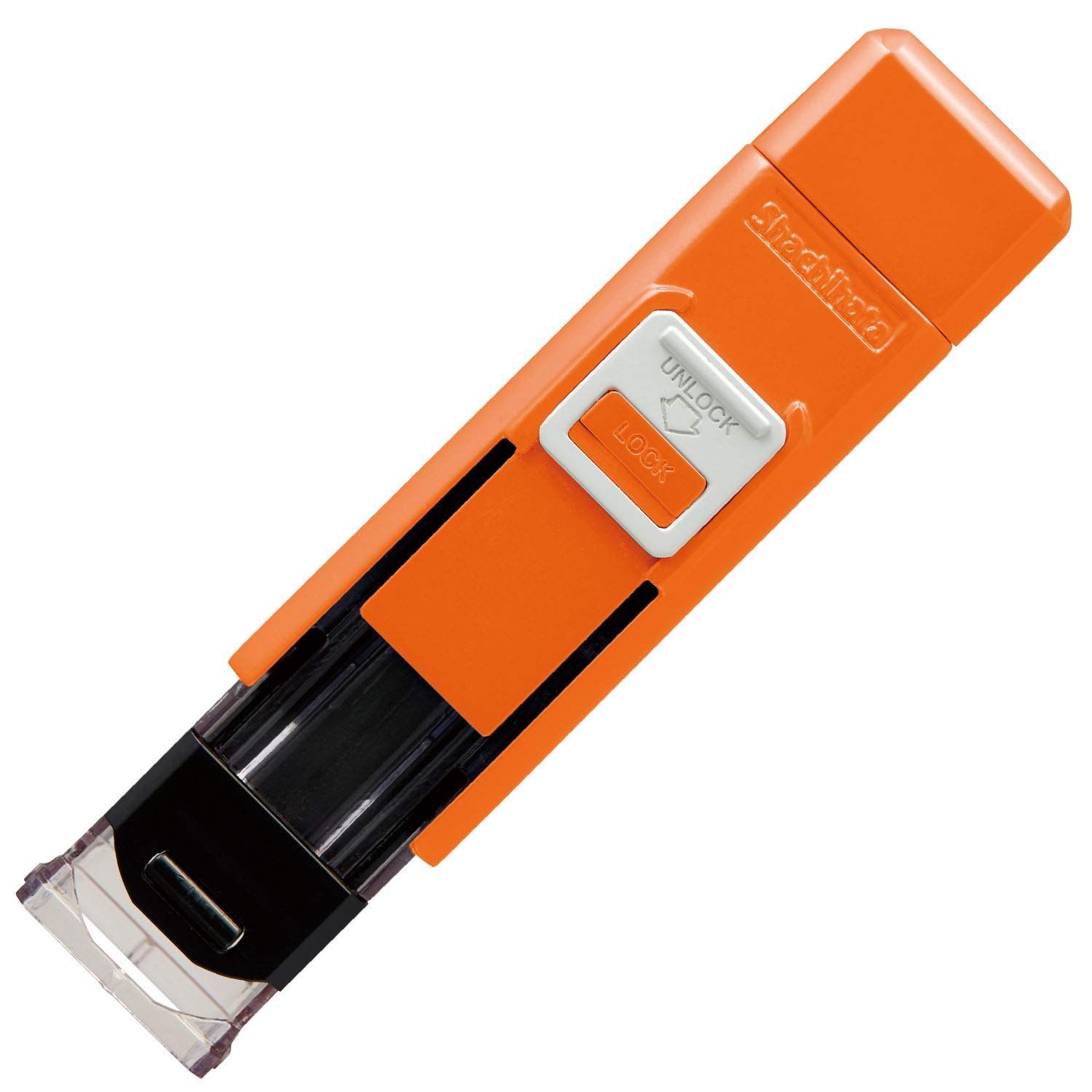 数量 2 29 43 10 46 cm CPHN A 3 オレンジ ハンコ ベンリ 印鑑ホルダー ワンタッチ式 シャチハタ