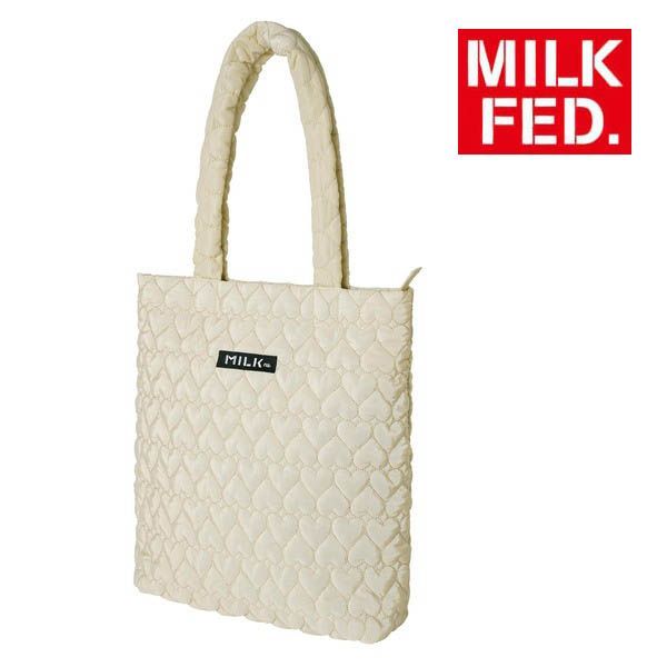 トートバッグ バッグ ミルクフェド MILKFED HEART QUILTED TOTE BAG