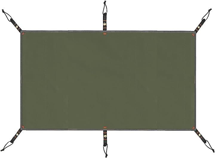 Farfly Tent Sheet Waterproof, 3000 mm Water Resistant Ground Sheet, Thick Outdoor Camping, Mountaineering, Grommets, Easy Installation, Storage Bag Included (Army Green, 90x210cm)