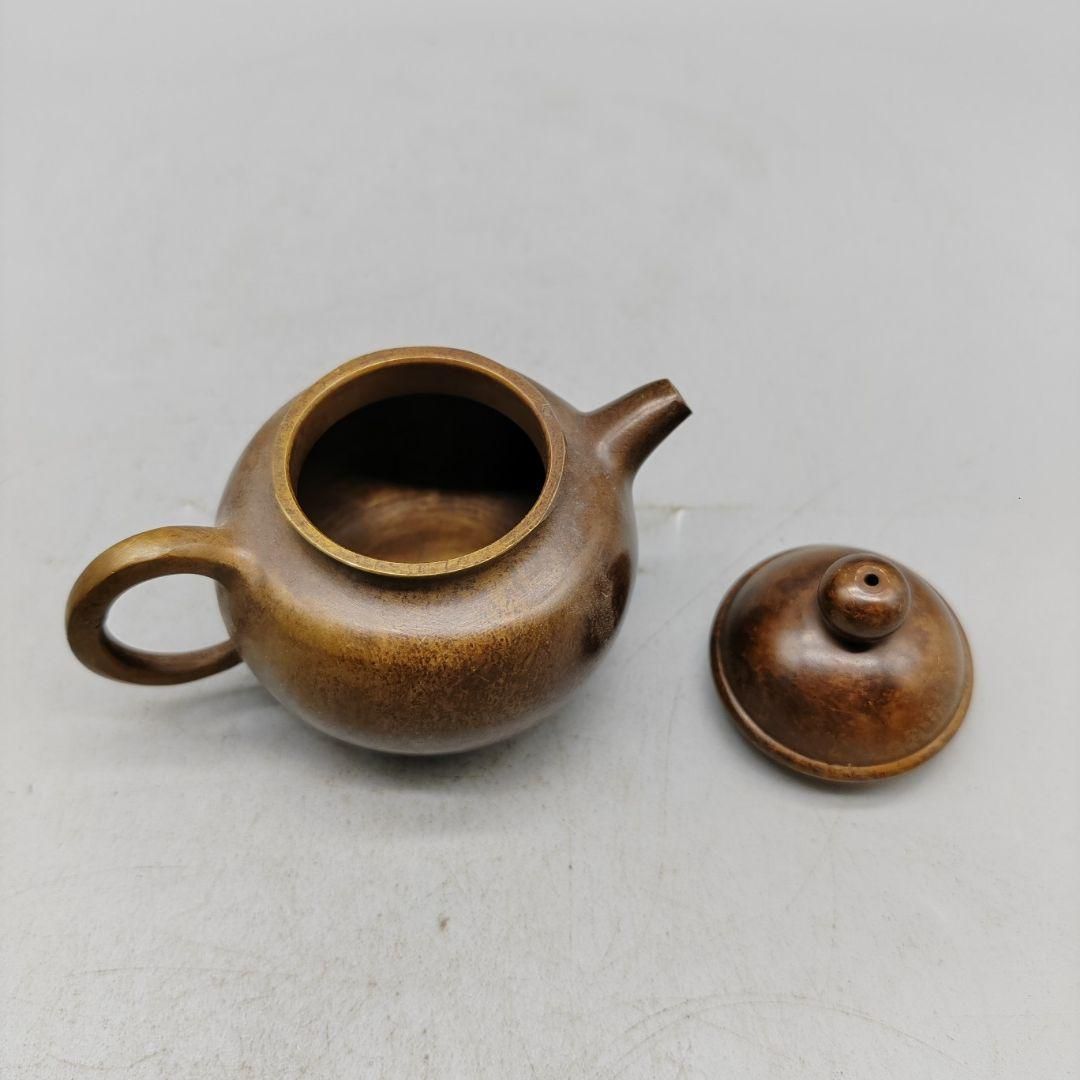 銅器 龍鳳壺 茶道具 煎茶器 工芸品 置物 銅器 牛茶壺 酒壺 煎茶器