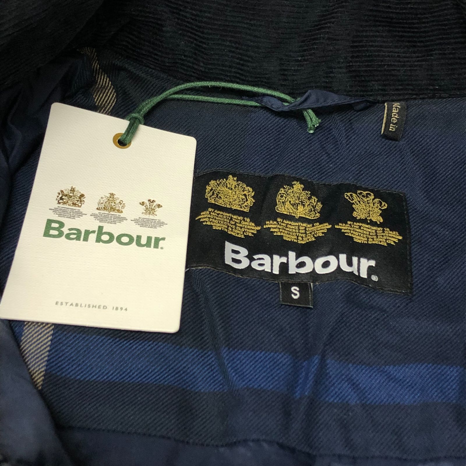 m001 F(80) 未使用 バブアー ハリントン ナイロン キルト ジャケット