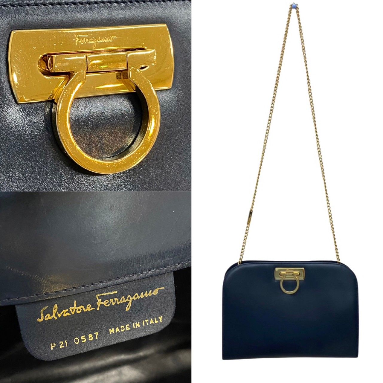 極 美品 保存袋付 Salvatore Ferragamo サルヴァトーレフェラガモ