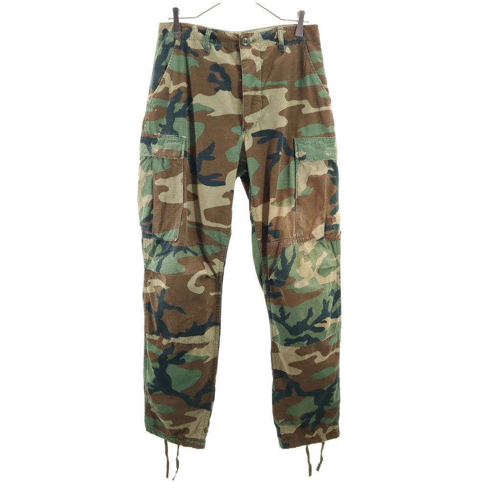 アメリカ軍 80s DLA ヴィンテージ ウッドランドカモ カーゴパンツ S カーキ US ARMY 迷彩 ミリタリー メンズ