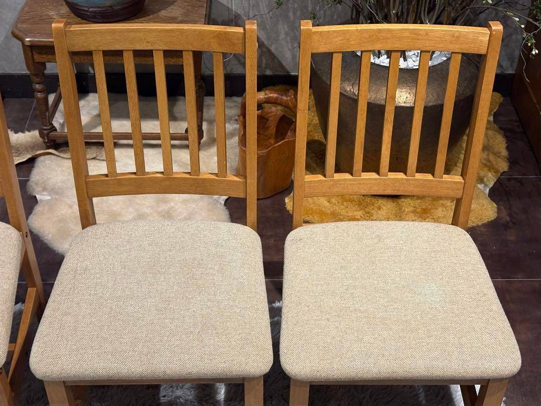 山善 YAMAZEN ダイニングチェア リビングチェア ビンテージ 4脚 YK