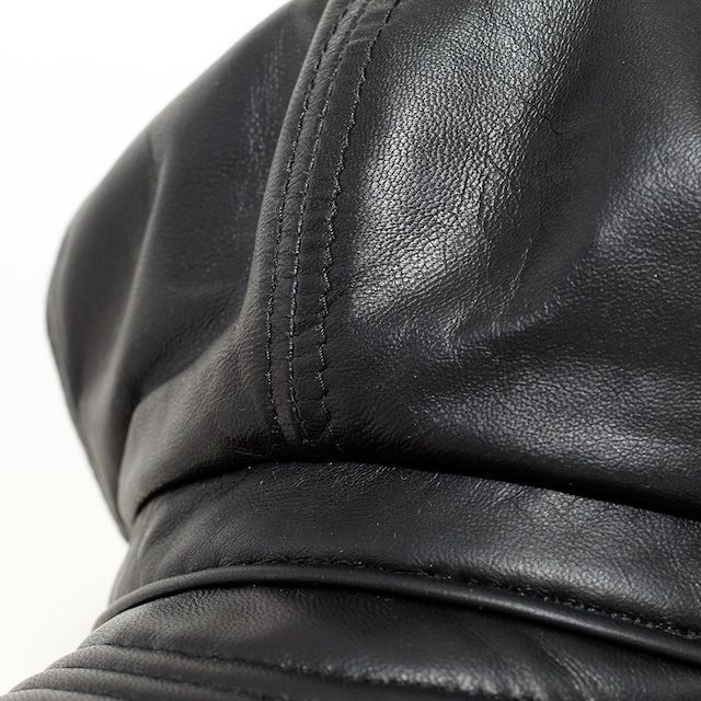 USA製ニューヨークハット新品Lambskin Spitfire本革レザー茶XL