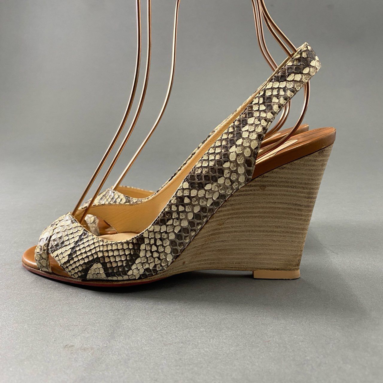 5f17 Christian Louboutin クリスチャン ルブタン パイソンレザー  