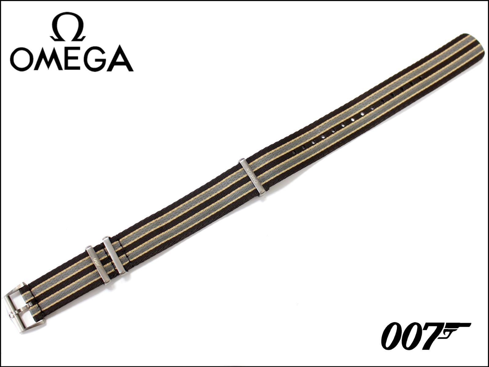 Omega オメガ　純正 natoベルト 007 チタン 20mm オメガ】007“No Time To Die” NATOベルトモデル！ご購入