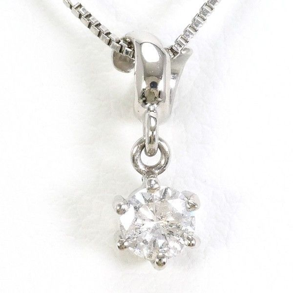 PT900 PT850 ネックレス necklace ダイヤ 0.20 総重量約2.4g 約41cm