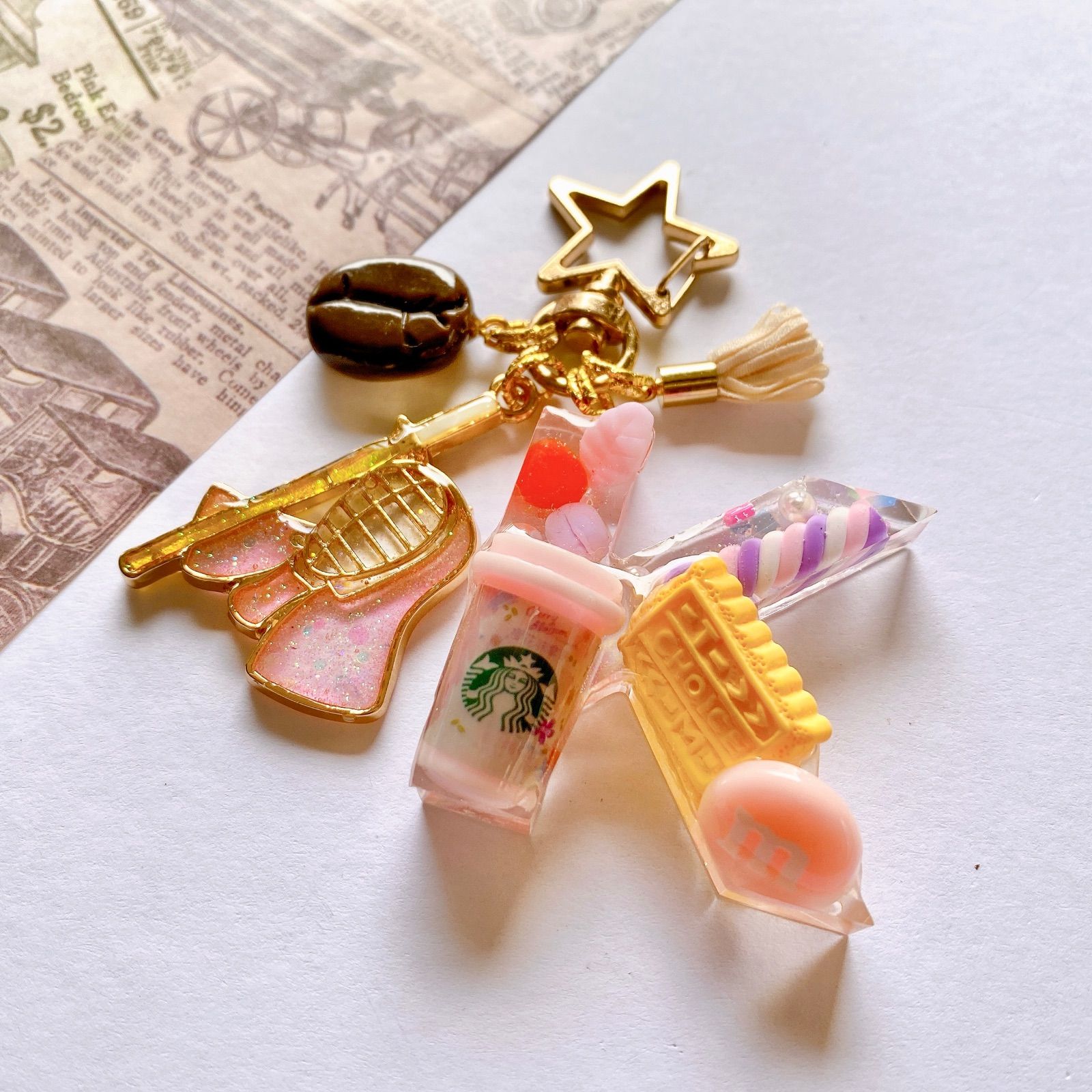メルカリshops 剣道 イニシャル キーホルダー ｋ ハンドメイド コーヒー