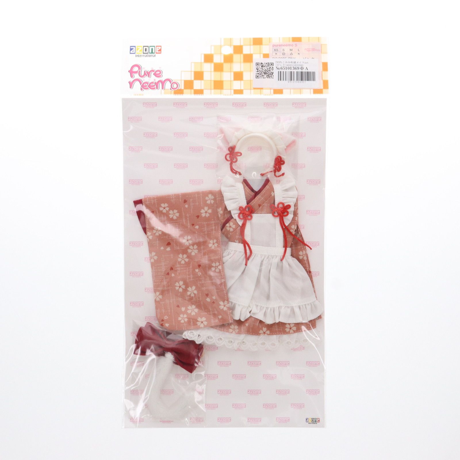 ピュアニーモ用 PNS ねこみみ和装メイドset(ピンク) 1/6 ドール用衣装(POC225-PNK) アゾンインターナショナル PNS ねこみみ和装メイドセット III 赤