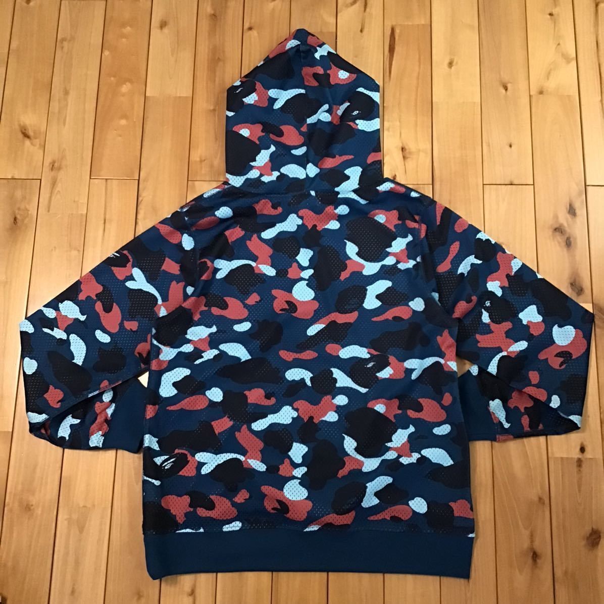 ☆XL☆ マルチカモ メッシュ プルオーバー パーカー a bathing ape