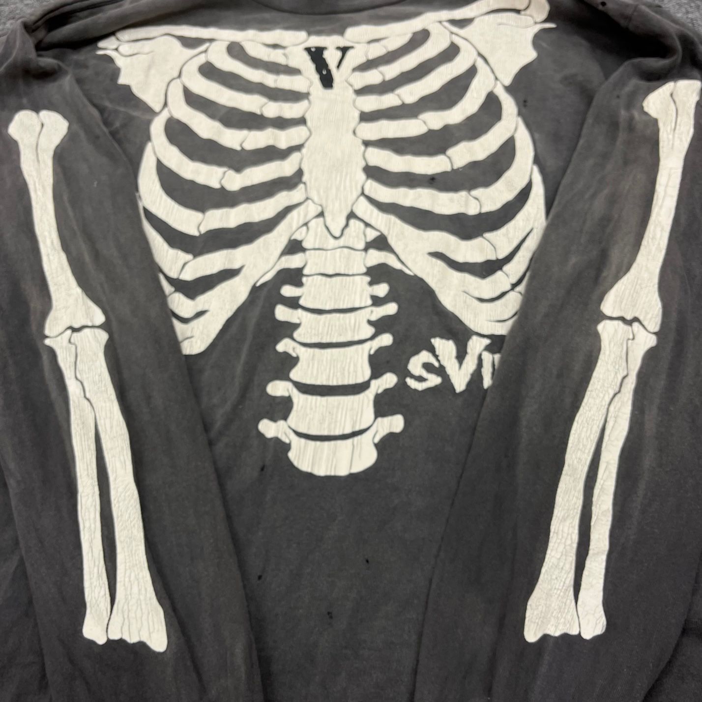 SAINT MICHAEL VLONE LONG T-SHIRT コラボ スカル プリント ダメージ