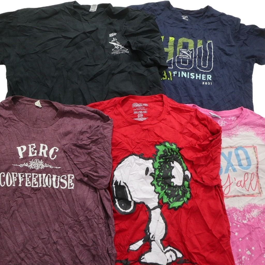 古着卸 まとめ売り カラーmix プリント 半袖Tシャツ 20枚セット  