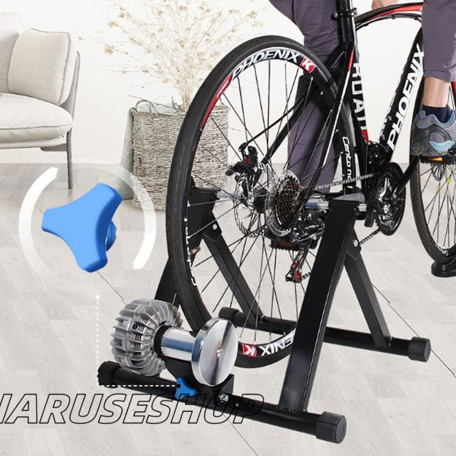 折りたたみ自転車トレーナースタンド 屋内自転車固定ブラケットは24インチから29インチのバイクに適合