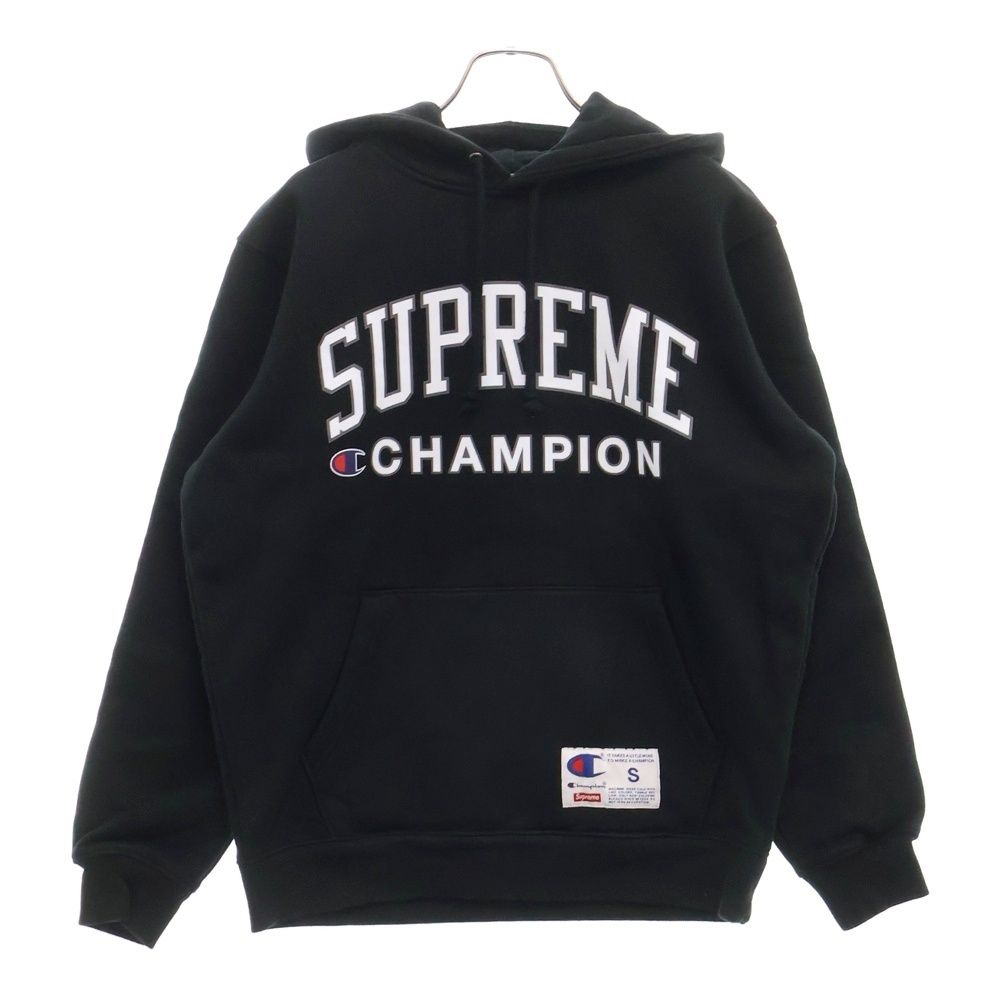 SUPREME (シュプリーム) 17SS×Champion Hooded Sweatshirt チャンピオン スウェットプルオーバーパーカー ブラック