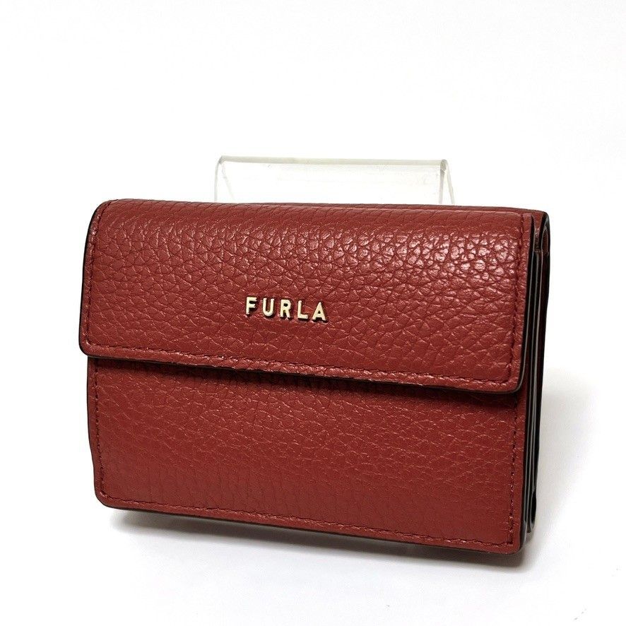 最大82%オフ! FURLA BABYLON 三つ折り財布 レッド系 ボルドー エンジ