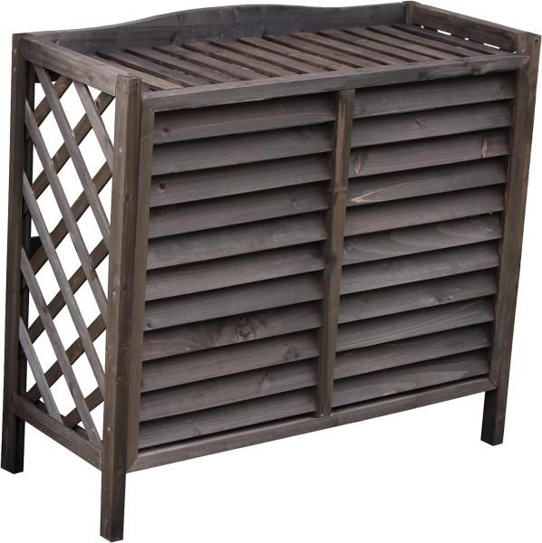 【新品・4営業日で発送】リビングアウト(Living Out) 継式木製エアコンラックダークブラウン 【TAN-980(DBR)】