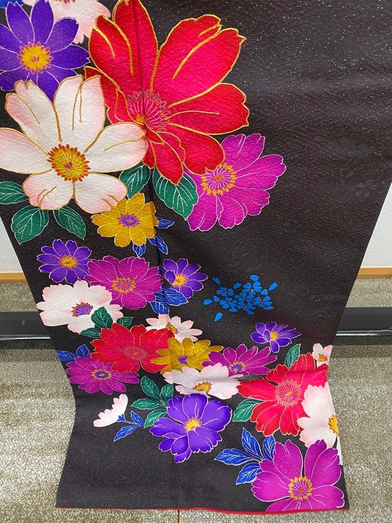 振袖 豪華 金駒 銀通し 身丈 174cm 撥水加工済 MO2924 - メルカリ