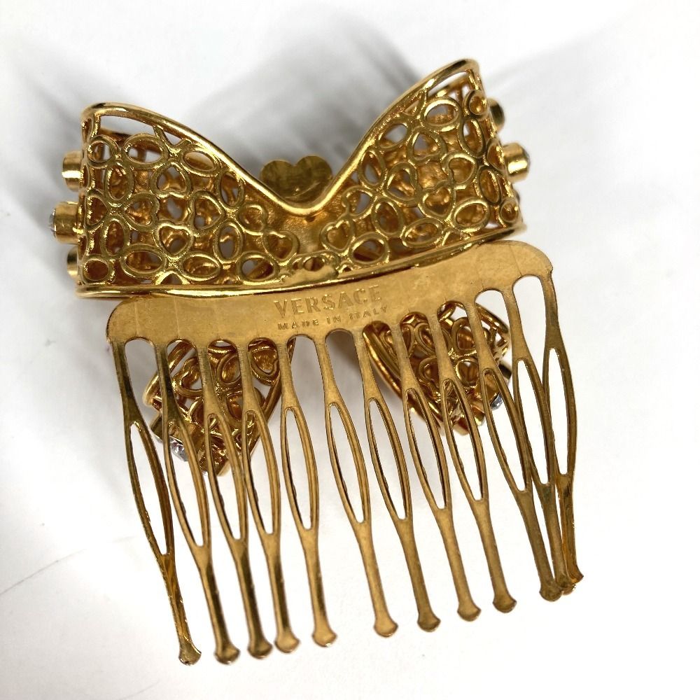 VERSACE ヴェルサーチ ヘアピン リボン ラインストーン かんざし  