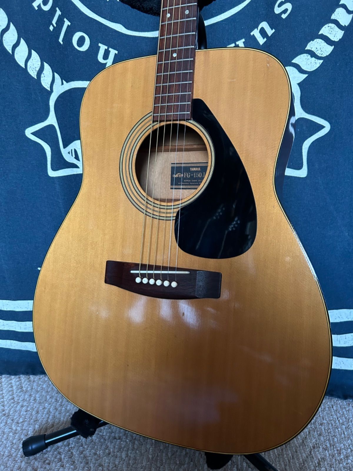70sヤマハ国産 希少ビンテージ❣️FG150J黒ラベル 良音