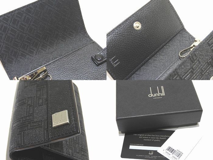  dunhill ダンヒル 6連キーケース ブラック ディーエイト OG 5020 A シルバー金具 メンズ キーホルダー 7 J キーケース 小物
