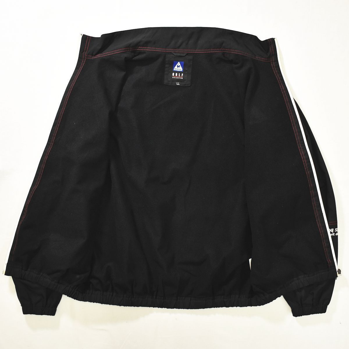 LE COQ GOLF ルコックゴルフ 裏メッシュ ジップジャケット ブラック系 サイズ：M ランク：B 【中古】ゴルフウェア ジャケット・ブルゾン  中古ゴルフウェア通販サイトSTST(ストスト)