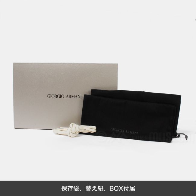 【新品未使用】 GIORGIO ARMANI ジョルジオ アルマーニ メンズ スニーカー ブラック SNEAKER X2X163-XF659 【8H/27.5cm】