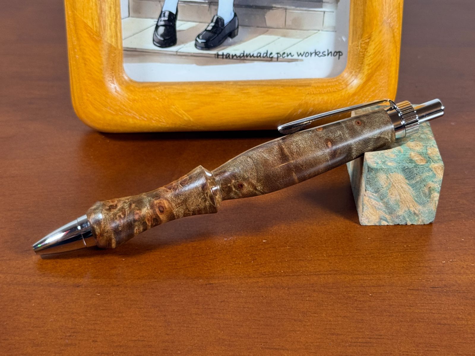 Amazon | 工房楔 ルーチェペン 楓こぶ杢 スタビライズウッド 1