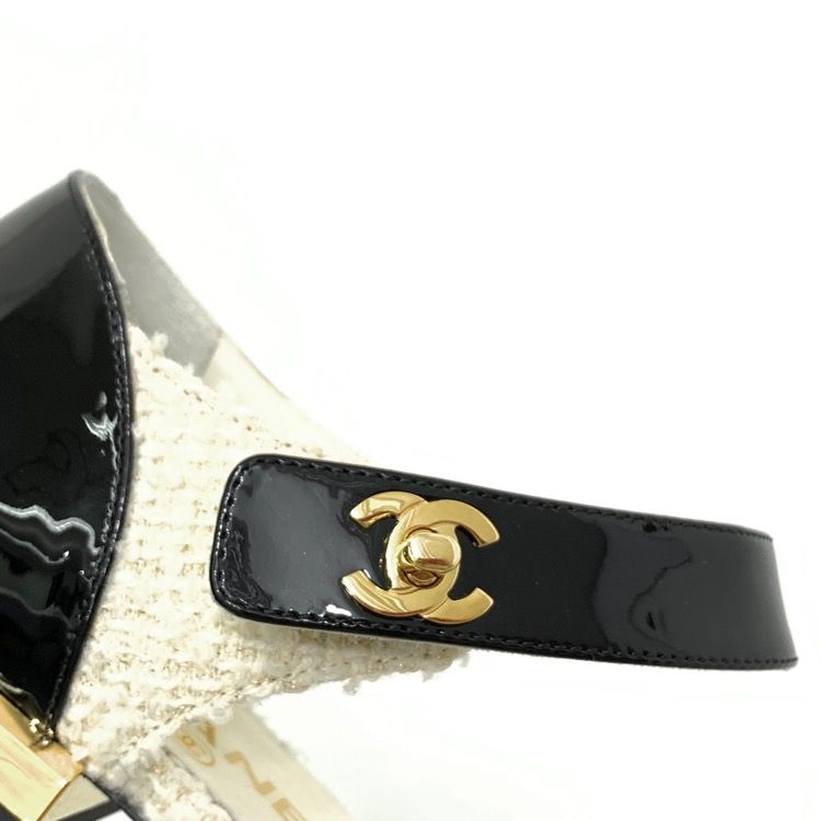 2022AW CHANEL シャネル メリージェーン ターンロック ツイード
