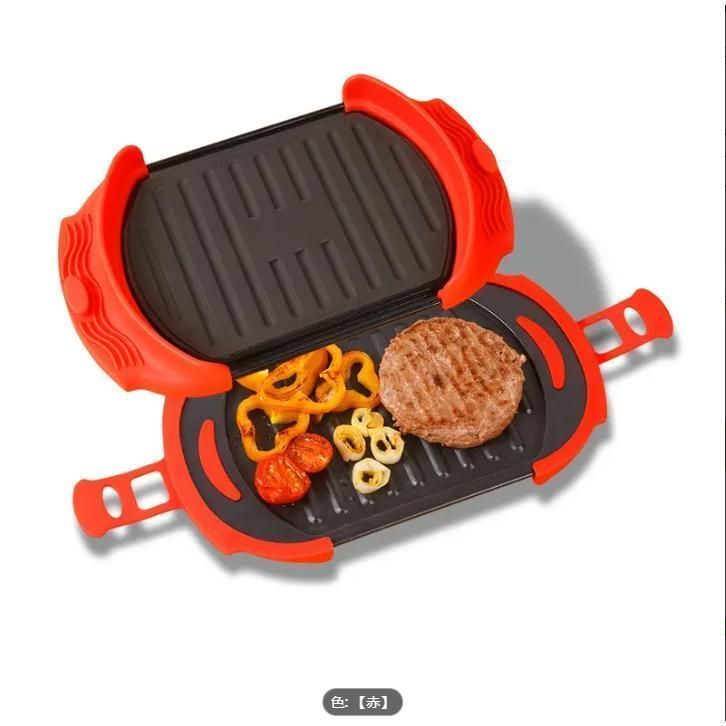 調節 なマイクロ波グリルパンニプレス ノンスティックシリコンサンドイッチメーカー