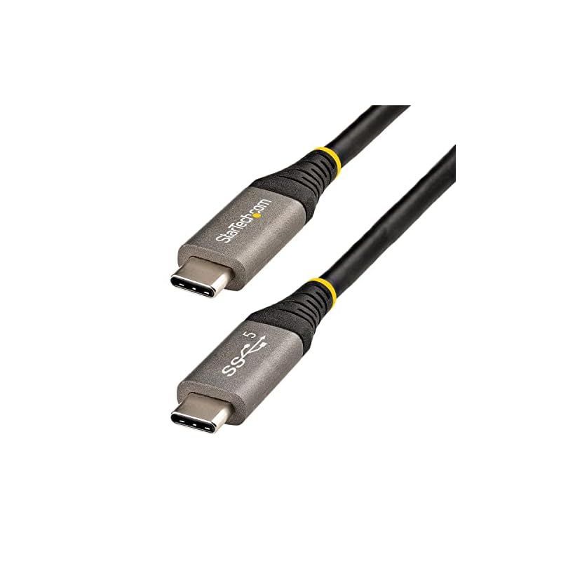 【新着商品】StarTech.com 2m USB-C - USB-C ケーブル/USBタイプCケーブル/USB 3.1(3.2 Gen 1) 5Gbps Type C - Type Cケーブル/100W (5A) Power Delivery u0026 DP  0