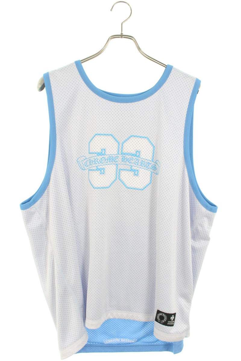クロムハーツ リブタンク クロムハーツ MESH WARM UP JERSEY リバーシブルCHロゴプリント