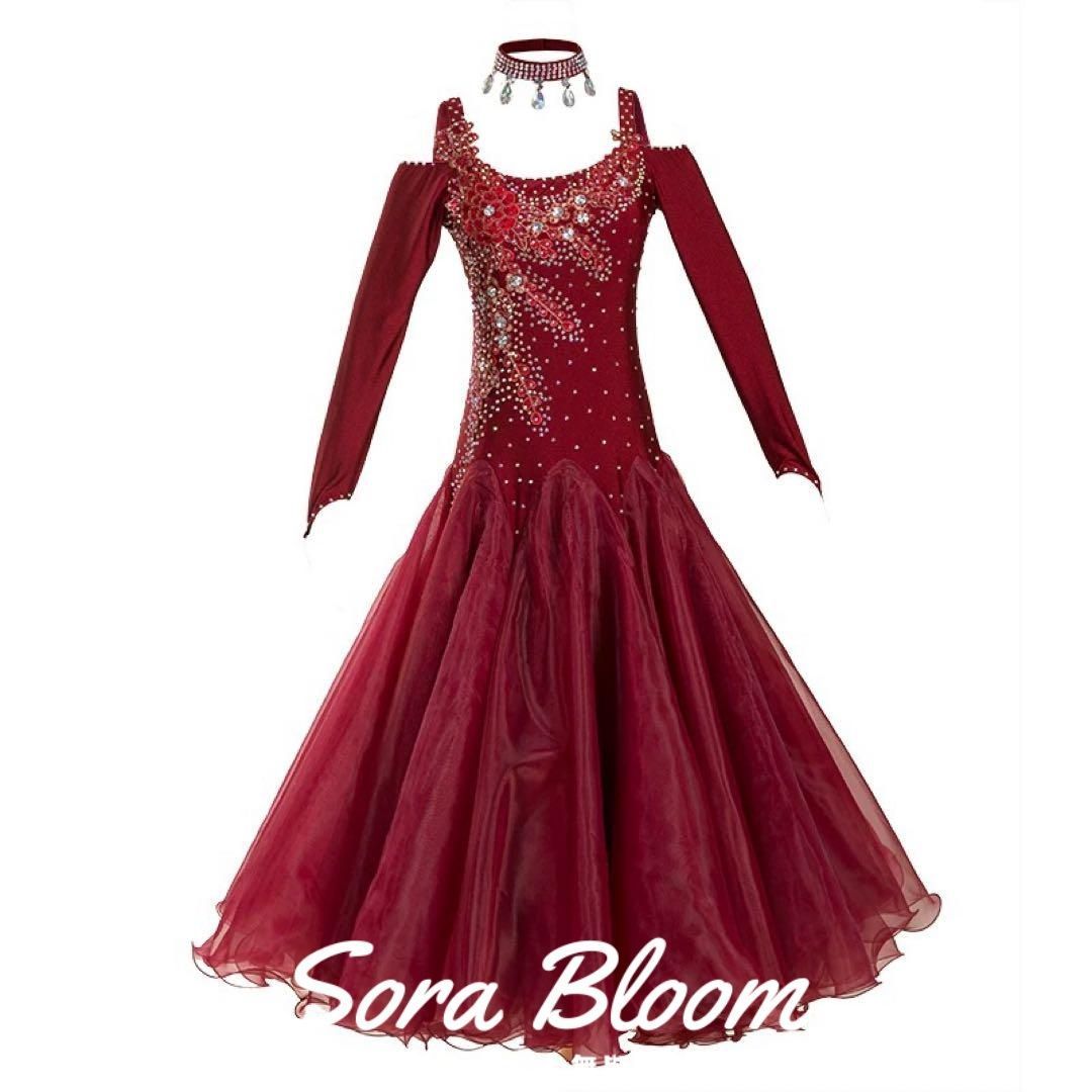 スタンダードドレス✨発表会用ダンスパーティー向け華やかデモ衣装 新品未使用 スタンダードドレス 発表会用ダンスパーティー向け華やか