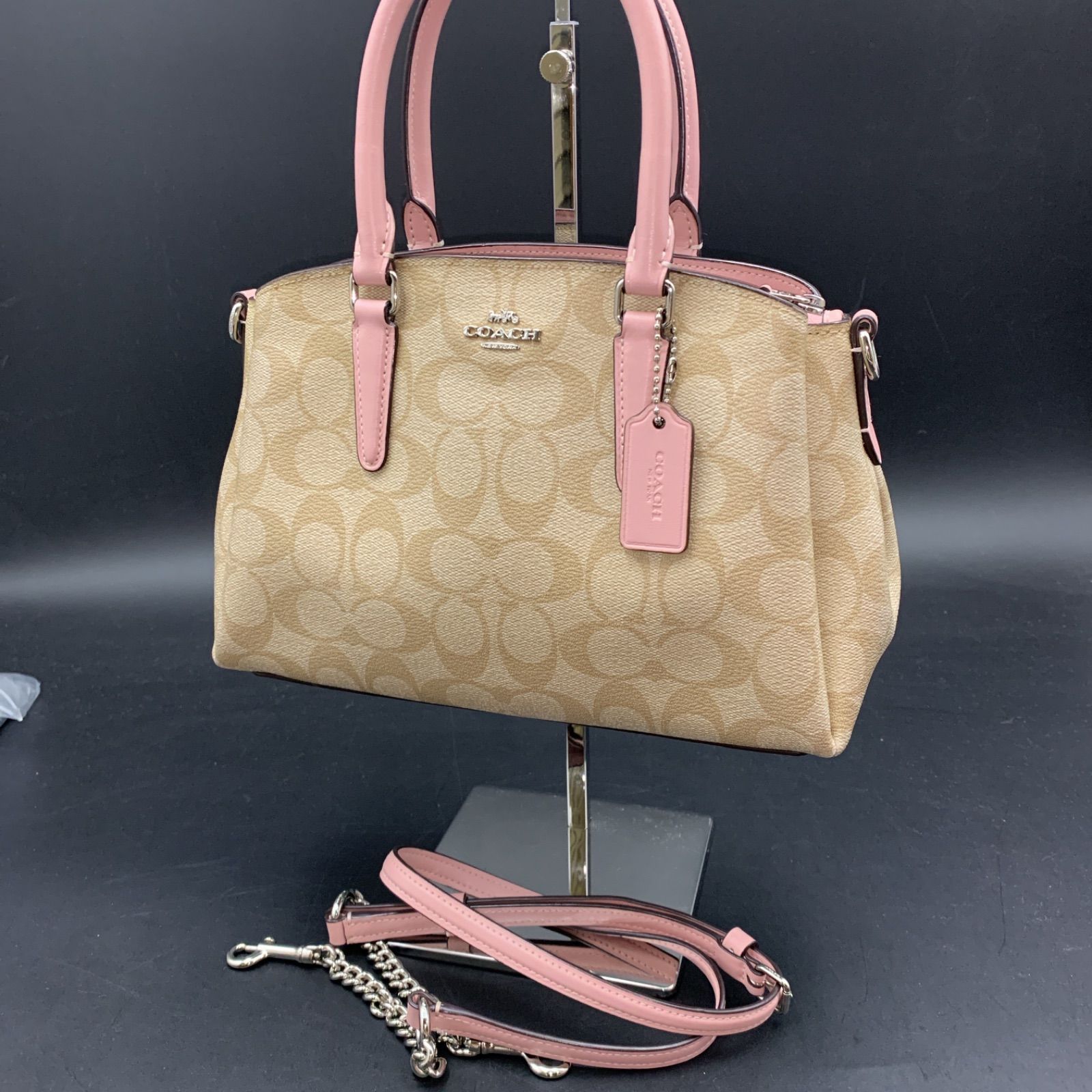 COACH コーチ F29434 シグネチャー 2WAY ハンドバッグ PVC COACH