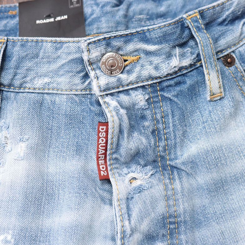 秋冬/DSQUARED2/48サイズ/ワイド デニムパンツ S74LB1176 ROADIE JEAN クラッシュ加工 モード Italy製  新品/水色/ブルー/hd758/ - メルカリ