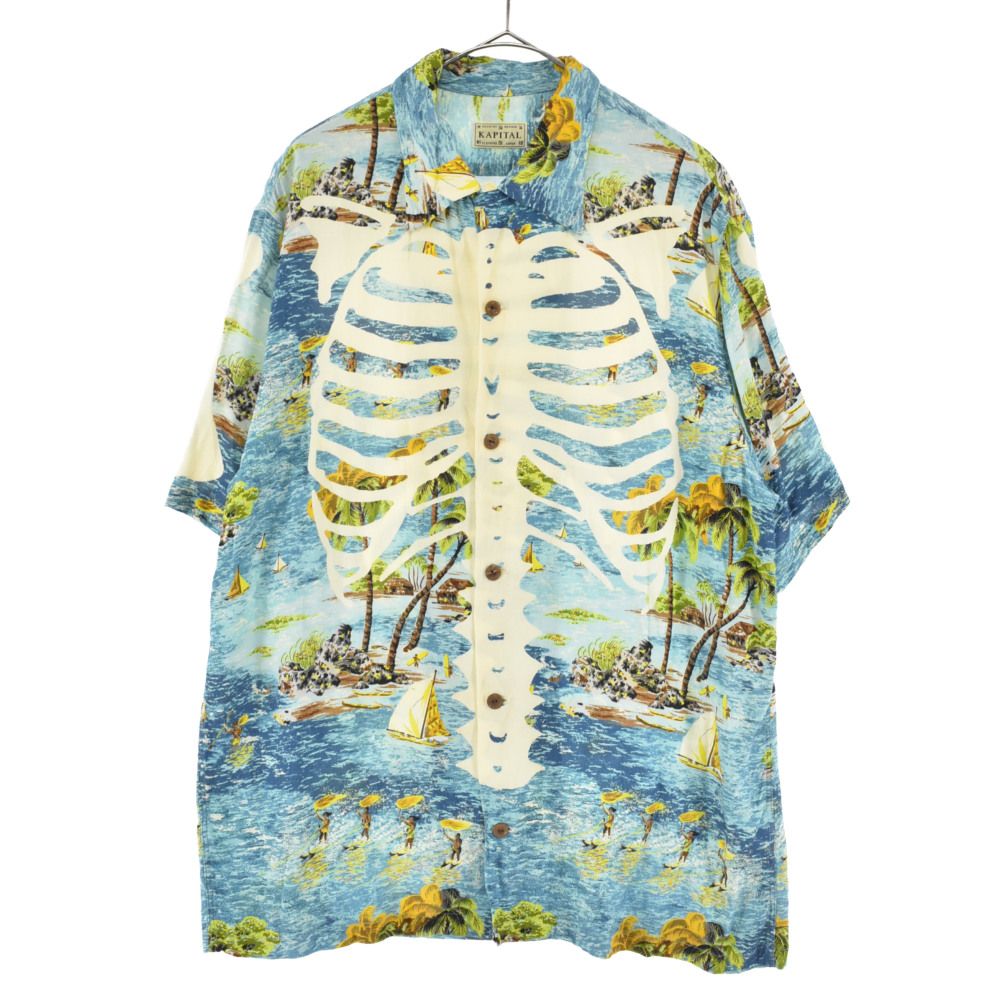 KAPITAL (キャピタル) Rayon BONE Hawaiian Shirt レーヨンボーン