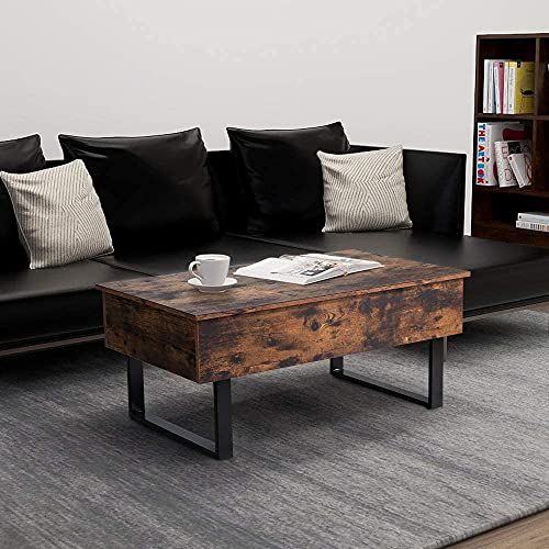 幅100 収納型 収納付きテーブル 昇降センターテーブル 大 小さめ ブラウン ローテーブル テーブル オーエスジェイ OSJ 一人暮らし