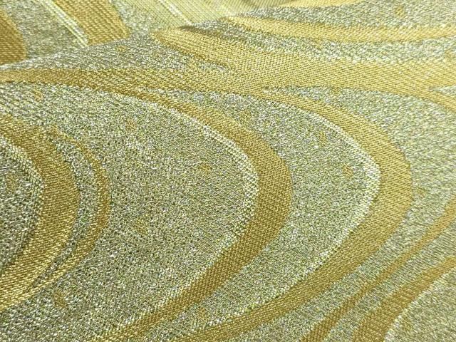 平和屋本店■極上　西陣　川島織物　六通柄　本袋帯　流水立波文　金銀糸　逸品　DZAA6281kh5 平和屋本店□極上 西陣 川島織物 六通柄 本袋帯 流水立波文 金銀糸