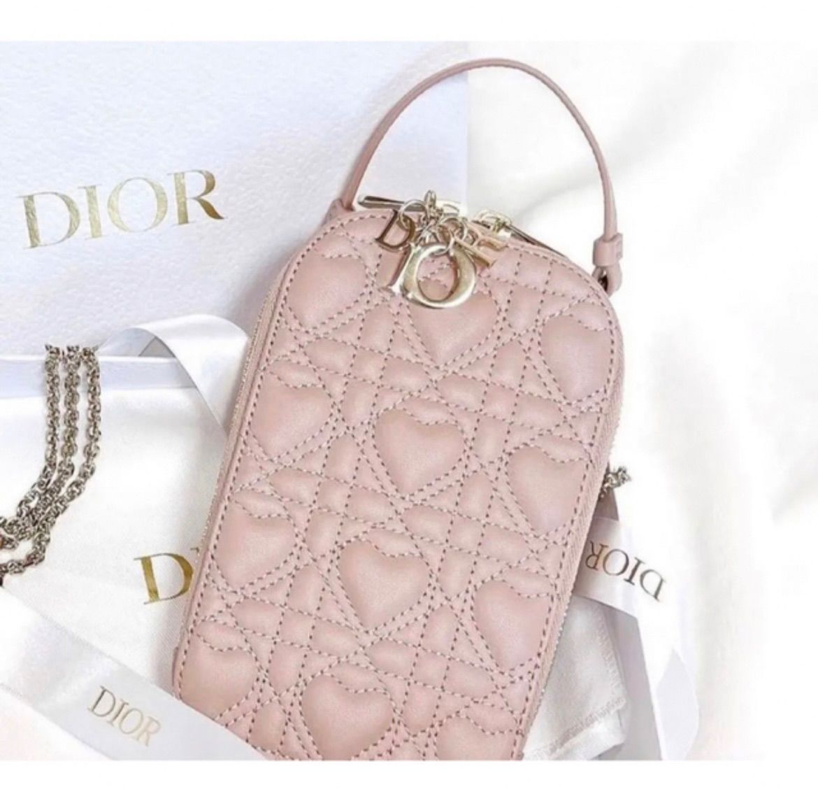 新品 国内即完売 Christian Dior ディオール LADY DIOR フォンホルダー ...