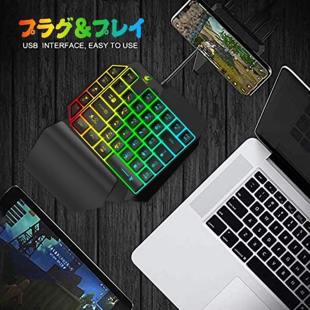 ゲーミングキーボード＆マウス 専用コンバーター マウスマット 4点