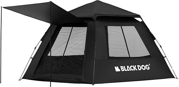 BLACKDOG テント ワンタッチ 3～4人用 閑居2.1 BU素材 Amazon.co.jp: 【公式】BLACKDOG テント ワンタッチ 3～4人用
