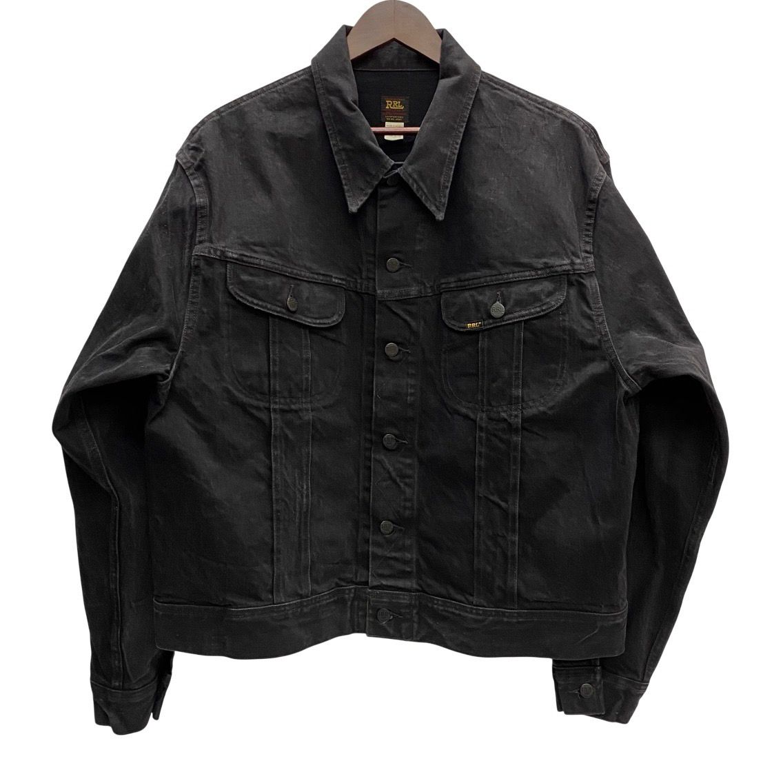 RRL LOT271 ブラックデニムジャケット RRL Lot-271 Denim Trucker Jacket - Worn-In Black Wash