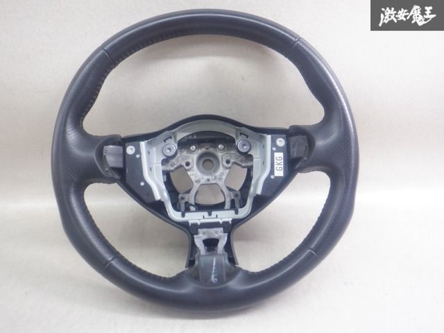 【ストア出品】日産純正 Z34 フェアレディZ ハンドル ステアリングホイール ステアリングハンドル ブラック レザー 直径約37cm 棚2N15
