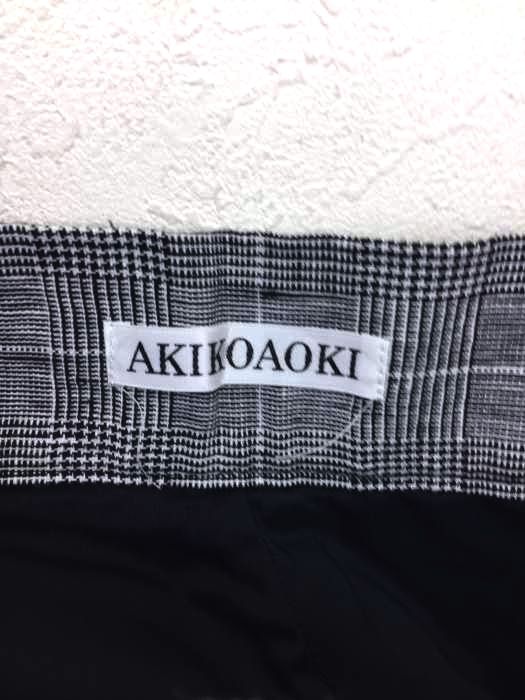 アキコアオキ AKIKOAOKI 21SS グレンチェックリネンスラックス レディース JPN：38 - メルカリ