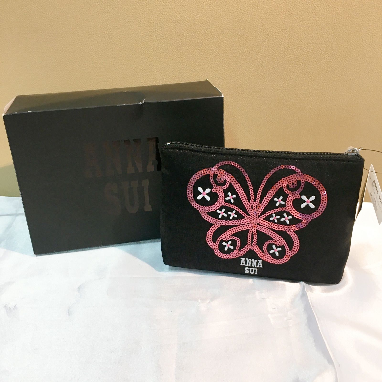 美品】タグ付き ANNA SUI アナスイ Disney ディズニー コラボ ポーチ