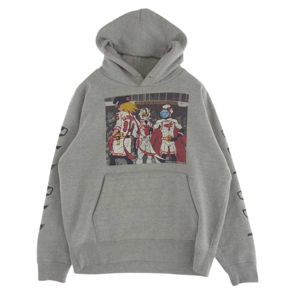 SAPEUR サプール HOODIE BIG3 WHITE タツノコプロコラ コラボ プルオーバー パーカー グレー グレー系 L【中古】