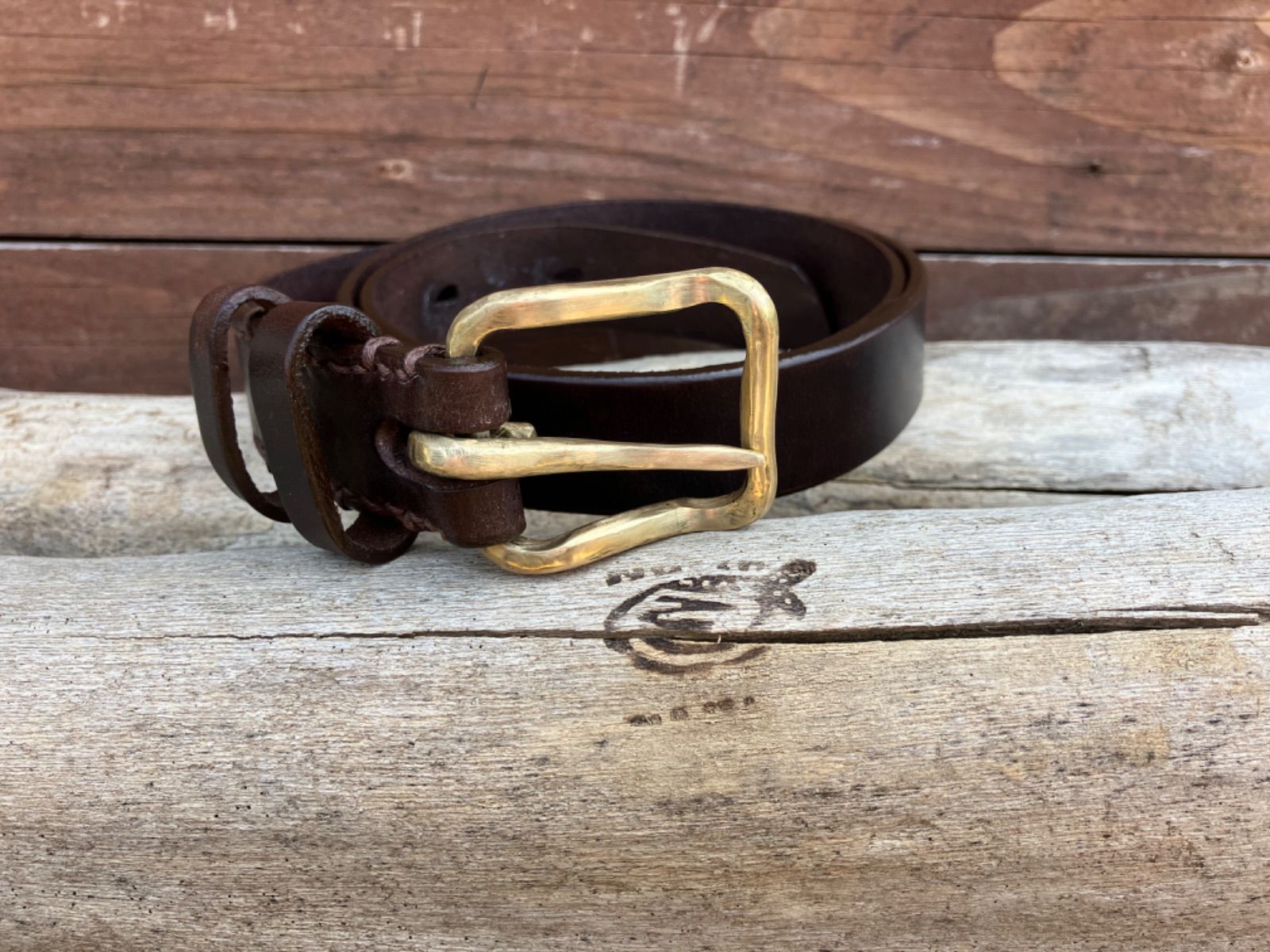 レザーベルト　焦茶