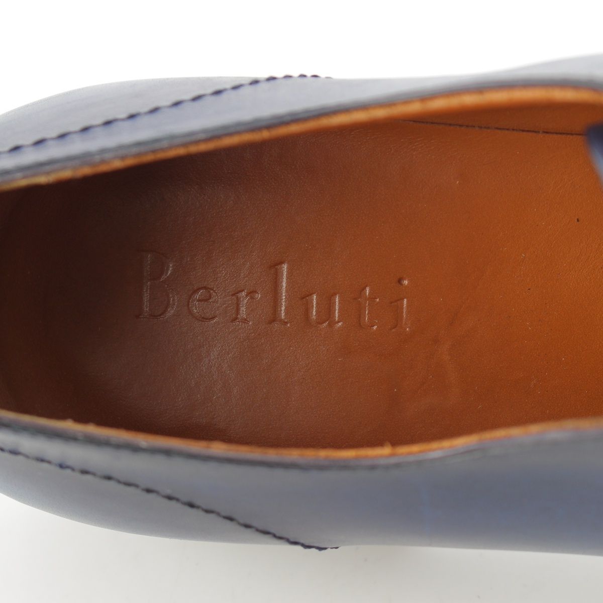 ベルルッティ レザー アレッシオ レースアップ ドレスシューズ ブルー
