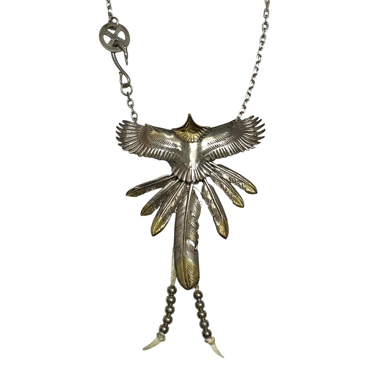 中古】 TADY&KING タディ&キング 特大イーグル 18k剣先SVフェザー